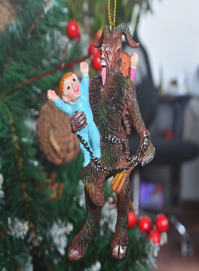 IRCOR Krampus Christmas Ornament - Funny Gothic Holiday Tree Decoration, Horror Devil Figure for Dark Christmas Decor, Unique Gag Gift for Halloween & Xmas Fans (A) - Image 3